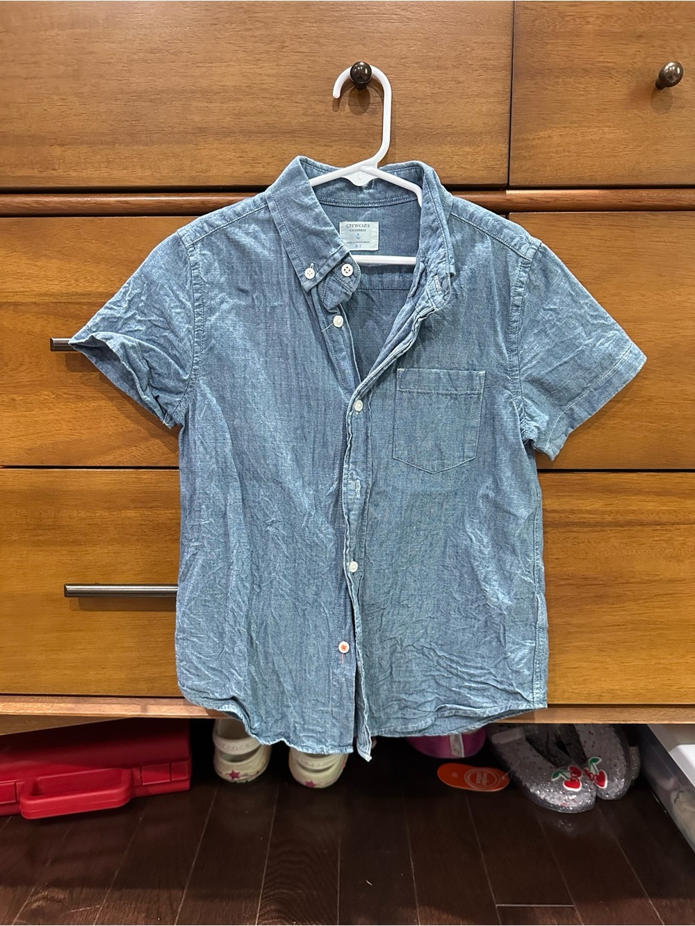 Crewcuts Chambray Light Blue Short-Sleeve Button-Down Shirt